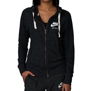 Nike Charcoal Full-Zip Logo Hoodie